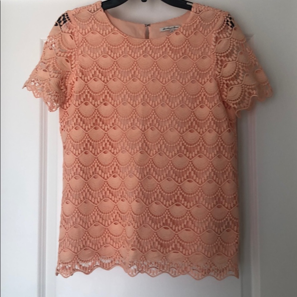 Broadway and Broome Scalloped Top